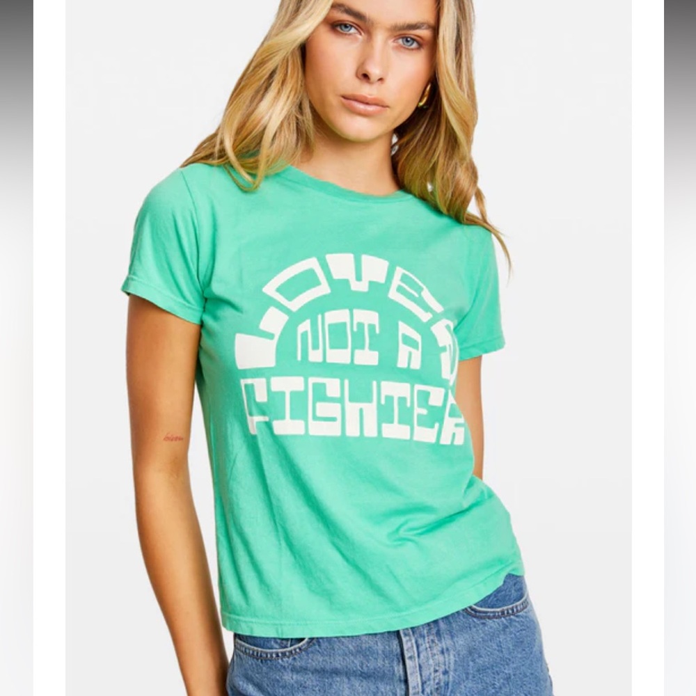 Mother Denim The LIl Goodie Goodie Lover Not a Fighter Shirt Size XS NWT